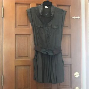 Olive green short dress